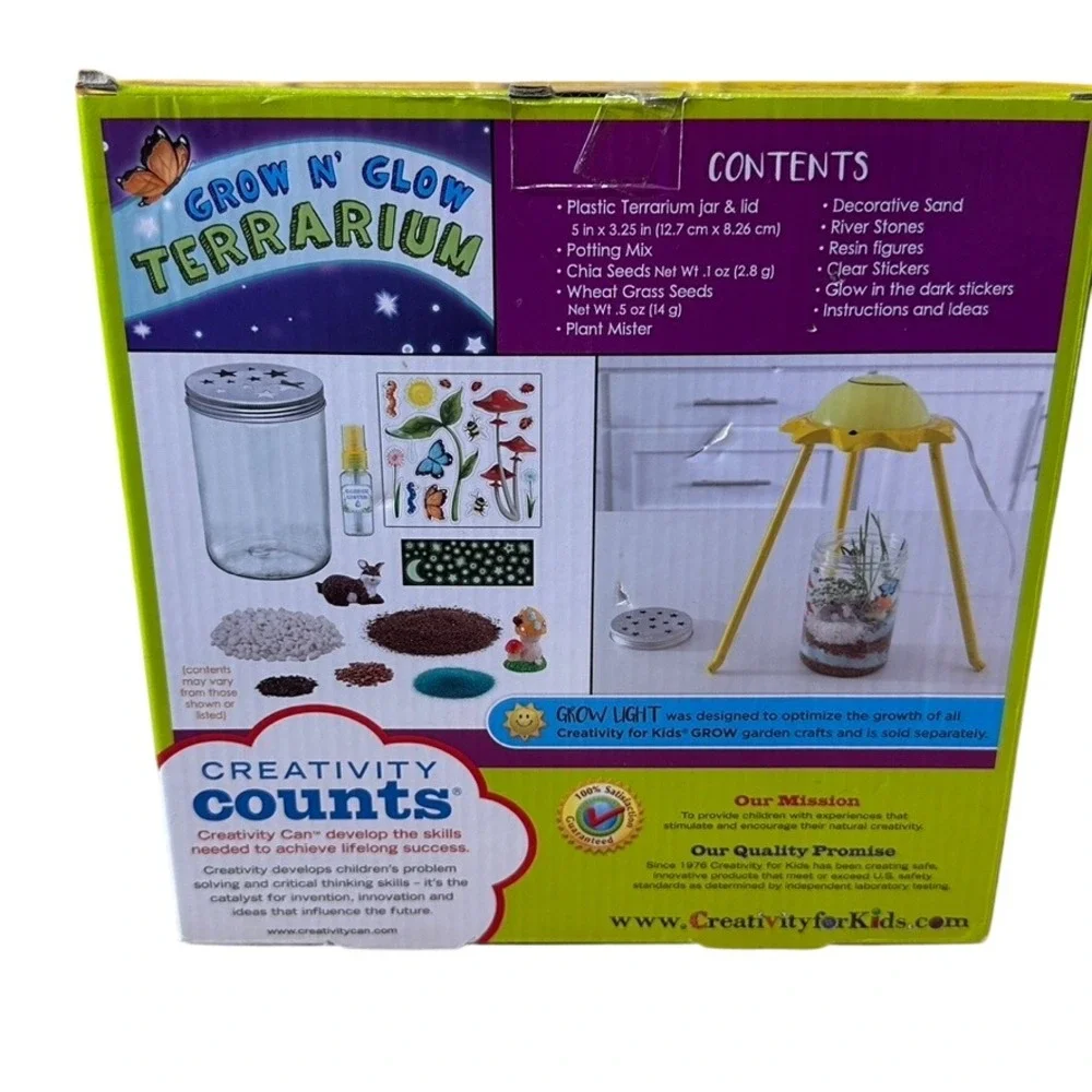Creativity for Kids Grow N Glow Terrarium Kit Faber-Castell DIY Garden STEM Toy